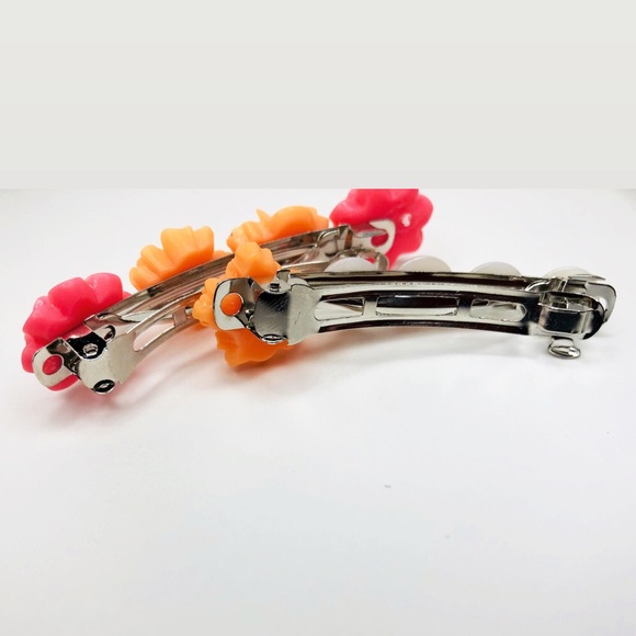 ♡ 2 for 20$ ♡ Pink Flower Pearl Hair Clips - Picture 5 of 5